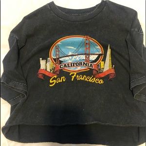 oversized cropped tee